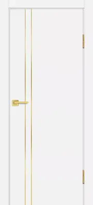 P-20 AL золотой молдинг Белый матовый