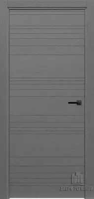 Двери шпон Linea Grigio (Ral 7015)