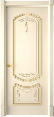Двери эмаль Багет 4 Эмаль белая