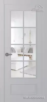 Ламира 5 со стеклом Эмаль светло-серый