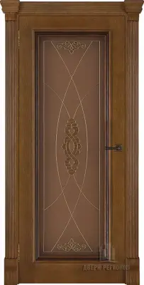 Двери шпон Тоскана витраж Мираж (широкий фигурный багет) Дуб Patina Antico