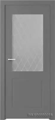 Кремона 2 со стеклом Эмаль графит