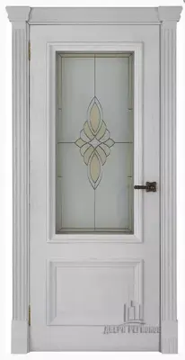 Двери шпон Корсика (широкий фигурный багет) Дуб Perla