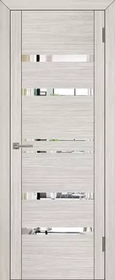 Двери экошпон UniLine 30030 Зеркало Капучино велюр