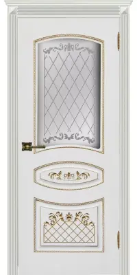 Карина 3 - эмаль белая + патина золото