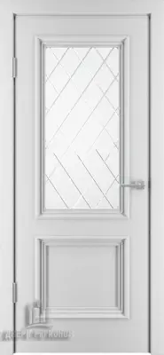 Двери эмаль Бергамо 4 Эмаль белая (Ral 9003)