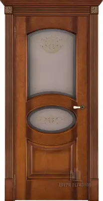 Двери шпон Соло Кристалл закаленное Светлый мед