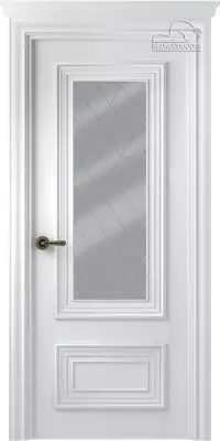 Палаццо 2 со стеклом Эмаль белый