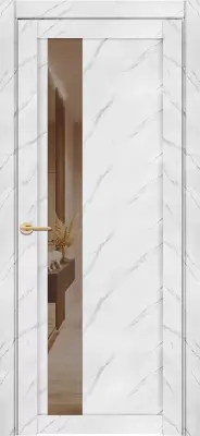 Двери экошпон UniLine Mramor 30004/1 Marable Soft Touch Монте Белый