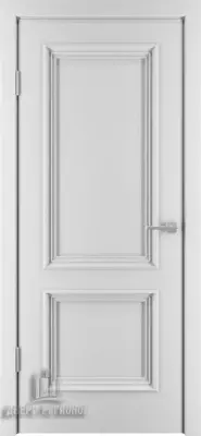 Двери шпон Бергамо 4 Эмаль белая (Ral 9003)