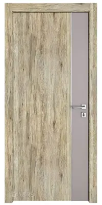 523 Рустик натуральный/вставка Серый бархат