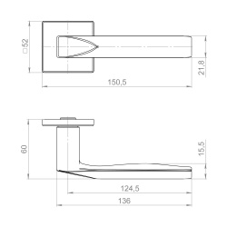 Ручка Fuaro (Фуаро) раздельная K.ZL52.AZIMUT BL-24 черный