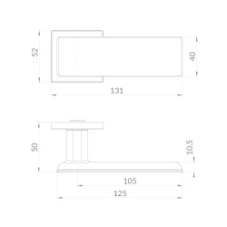 Ручка Punto (Пунто) раздельная K.EST.Q52.OLYMP SN-3 мат.никель
