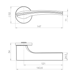 Ручка Fuaro (Фуаро) раздельная R.ZLR52.ETALON BL-24 черный