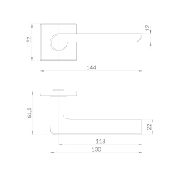 Ручка Punto (Пунто) раздельная K.EST.Q52.SANDY SSG-39 сатинированное золото