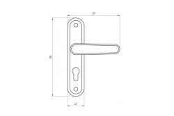 Ручка дверная Zenit (Зенит) на планке РФ1-55.03 (медь)