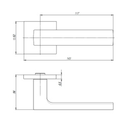 Ручка Armadillo (Армадилло) раздельная K.USS52.SKY AC-9 медь