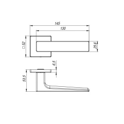 Ручка Fuaro (Фуаро) раздельная K.RL52.REDLINE (RED LINE RL) SSC-16 сатинированный хром