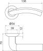 Ручка Armadillo (Армадилло) раздельная R.LD54.Libra27 (Libra LD27) SN/CP-3 матовый никель/хром