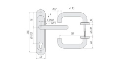 Ручка Crit-M (Крит-М) на планке Р85-5858У-Хш /00350/