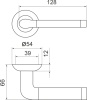 Ручка Armadillo (Армадилло) раздельная R.LD54.Stella (Stella LD28) SN/CP-3 матовый никель/хром TECH (кв. 8х140)