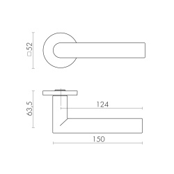 Ручка Fuaro (Фуаро) раздельная R.SLR52.BARREL BL-24 черный