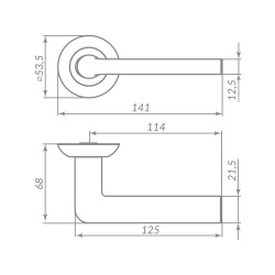 Ручка Punto (Пунто) раздельная R.TL54.NEXT 105mm BL-24 черный