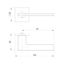 Ручка Ajax (Аякс) раздельная K.JS51.PROMO SSG-39 сатин.золото