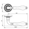Ручка Armadillo (Армадилло) раздельная R.CL55.Silvia (Silvia CL1) AS/СRP-109 античное серебро/кракелюр