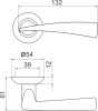 Ручка Armadillo (Армадилло) раздельная R.LD54.Columba (Columba LD80) CP-8 хром