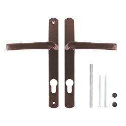 Ручка Punto (Пунто) на планке HANDLE.85.25.67-75 RAL 8017 коричневый