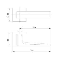 Ручка Ajax (Аякс) раздельная K.JS51.BOND SN-3 матовый никель