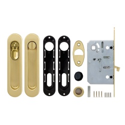 Набор Armadillo (Армадилло) для раздвижных дверей SH.LD152.KIT011-BK (SH011-BK) SG-1 матовое золото