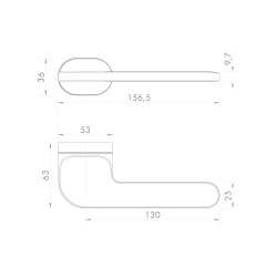 Ручка Armadillo (Армадилло) раздельная R.UCR36.DUNE BL-26 черный