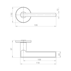 Ручка Ajax (Аякс) раздельная R.JSR51.APOLO BL-24 черный