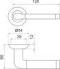 Ручка Armadillo (Армадилло) раздельная R.LD54.Stella (Stella LD28) SN/CP-3 матовый никель/хром