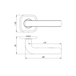 Ручка Fuaro (Фуаро) раздельная K.TRD62.TOROID BL-24 черный