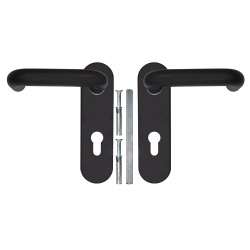 Ручка Fuaro (Фуаро) дверная FP.DH172.0433 NE (DH-0433 NE) (9x130) с пружиной BL-24 черный