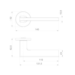 Ручка Punto (Пунто) раздельная R.EST.R52.SELECT SN-3 матовый никель