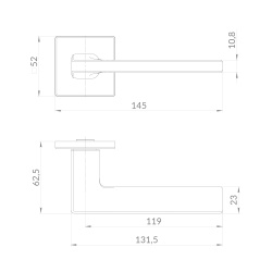 Ручка Punto (Пунто) раздельная K.EST.Q52.SELECT BL-24 черный