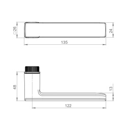 Ручка Punto (Пунто) раздельная K.EL.Q27.GANT SSC-16 сатин.хром
