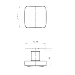 Ручка Punto (Пунто) раздельная R.ARC.R52.SALUT SSG-39 сатин.золото