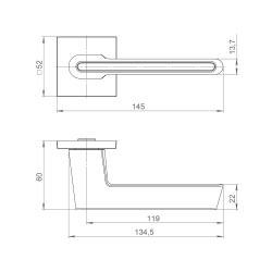 Ручка Ajax (Аякс) раздельная K.JS51.STICK BL/WH-19 черный/белый