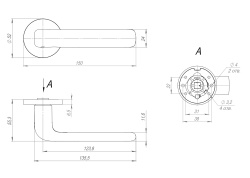 Ручка Fuaro (Фуаро) раздельная R.RLR52.PRIDE SSG-39 сатинированное золото