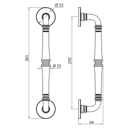 Ручка-скоба Punto (Пунто) PULL.ARC.SORENTO CP-8 хром