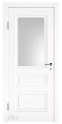 Scandi-3 Белая эмаль со вставкой матового стекла белая эмаль