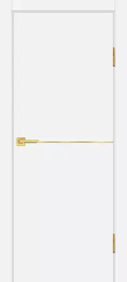 P-19 AL золотой молдинг Белый матовый