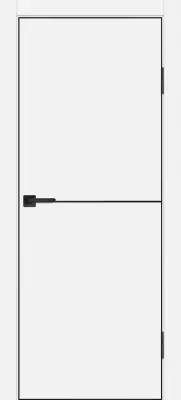 P-19 черный молдинг PET, кромка ABS черная c 4-х ст. Белый матовый