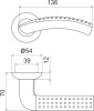 Ручка Armadillo (Армадилло) раздельная R.LD54.Libra26 (Libra LD26) SN/CP-3 матовый никель/хром TECH (кв. 8х140)