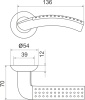 Ручка Armadillo (Армадилло) раздельная R.LD54.Libra26 (Libra LD26) SG/GP-4 матовое золото/золото